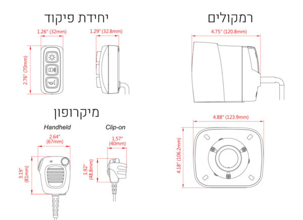 ⁦מערכת כריזה + סירנה מתקדמת לאופנוע עם יחידת פיקוד אינטגרלית EE911⁩ – תמונה ⁦3⁩