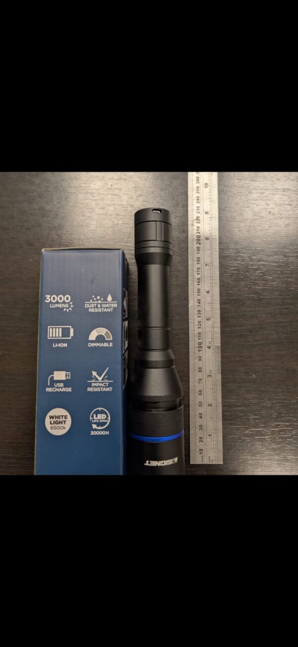 ⁦פנס נטען עוצמתי 3000 לומן! signet!⁩ – תמונה ⁦2⁩
